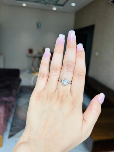 925 Silver Halo Ring